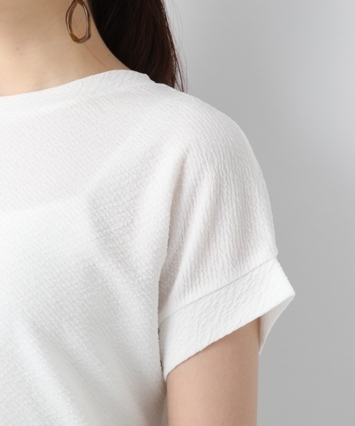 LEPSIM（レプシィム）の「バックスリットレースプルオーバーSS　802654（Tシャツ/カットソー・レディース・ネイビー/オフホワイト/グレイッシュベージュ/オレンジ・FREE）」の20枚目の写真