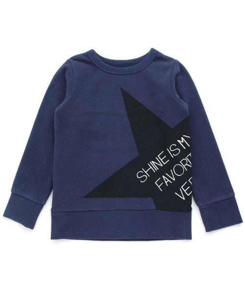 BREEZE（ブリーズ）の「ネット限定 スターロゴトレーナー_裏起毛（スウェット・キッズ・ネイビー/オレンジ/ミント・90/100/110/120/80/130/95/140）」の6枚目の写真