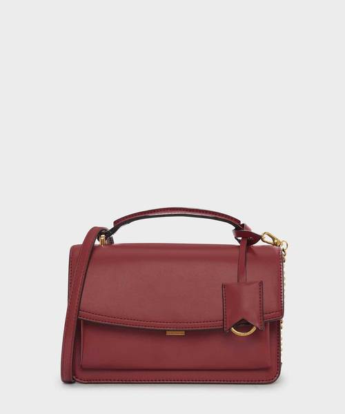 CHARLES & KEITH(チャールズ & キース)の「クラシックサチャルバッグ / CLASSIC SATCHEL BAG(ショルダーバッグ・レディース・ブラック/マルーン/ブルー系その他4・M)」の3枚目の写真