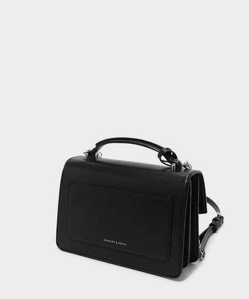 CHARLES & KEITH(チャールズ & キース)の「クラシックサチャルバッグ / CLASSIC SATCHEL BAG(ショルダーバッグ・レディース・ブラック/マルーン/ブルー系その他4・M)」の6枚目の写真