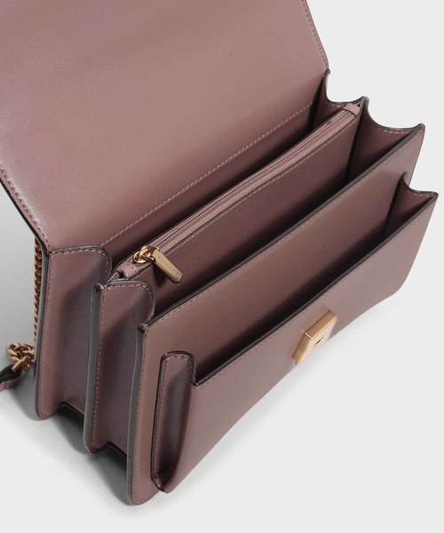 CHARLES & KEITH(チャールズ & キース)の「クラシックサチャルバッグ / CLASSIC SATCHEL BAG(ショルダーバッグ・レディース・ブラック/マルーン/ブルー系その他4・M)」の12枚目の写真