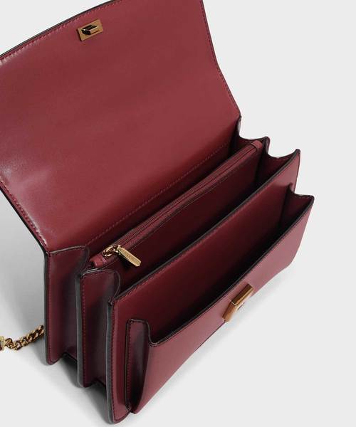 CHARLES & KEITH(チャールズ & キース)の「クラシックサチャルバッグ / CLASSIC SATCHEL BAG(ショルダーバッグ・レディース・ブラック/マルーン/ブルー系その他4・M)」の17枚目の写真