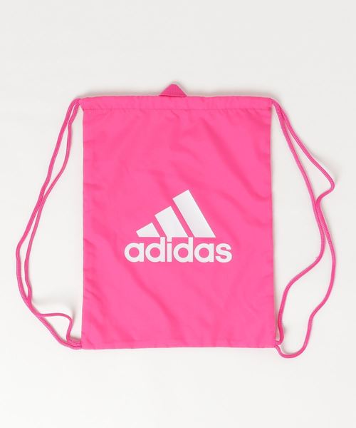 adidas（アディダス）の「WEGO/adidas ビッグロゴジムバッグ（バックパック/リュック・レディース・ブラック/ピンク/グリーン系その他・FREE）」の3枚目の写真