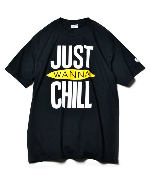 68&brothers(シックスティエイトアンドブラザーズ)の「Double Bros. Print Tee "Just Wanna Chill"(Tシャツ/カットソー・メンズ・ホワイト/ブラック/パープル・MEDIUM/LARGE/X-LARGE)」の2枚目の写真