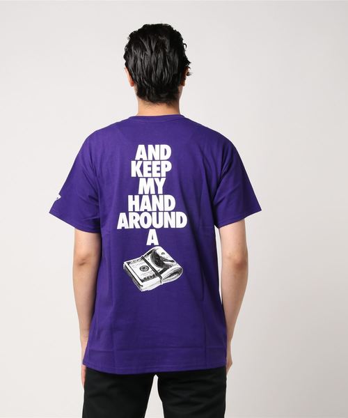 68&brothers(シックスティエイトアンドブラザーズ)の「Double Bros. Print Tee "Just Wanna Chill"(Tシャツ/カットソー・メンズ・ホワイト/ブラック/パープル・MEDIUM/LARGE/X-LARGE)」の5枚目の写真