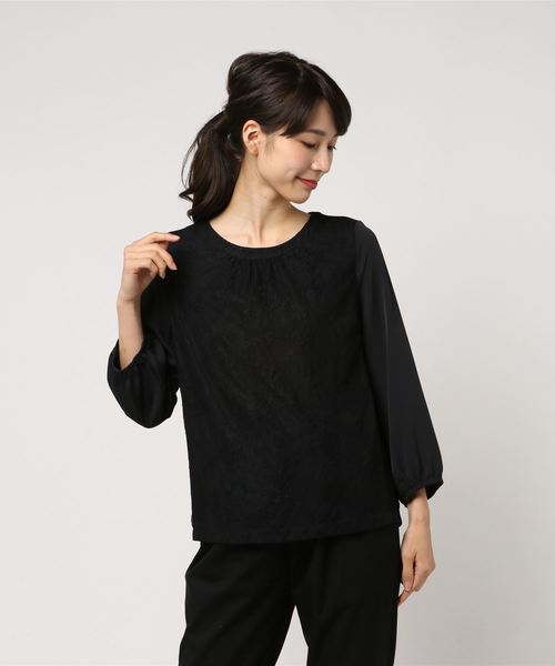 TRUDEA（トルディア）の「重ねレースブラウス（シャツ/ブラウス・レディース・ホワイト/ブラック/ピンク・MEDIUM/LARGE）」の3枚目の写真