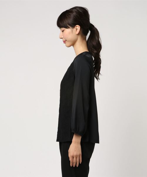 TRUDEA（トルディア）の「重ねレースブラウス（シャツ/ブラウス・レディース・ホワイト/ブラック/ピンク・MEDIUM/LARGE）」の4枚目の写真