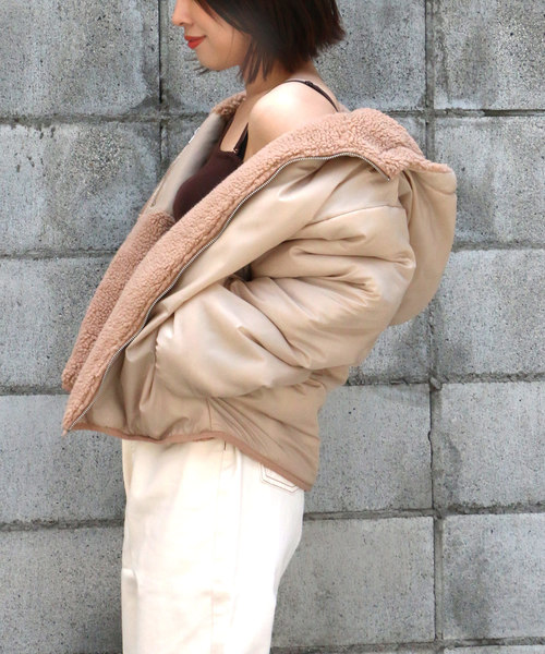 VENCEEXCHANGE(ヴァンスエクスチェンジ)の「【2019AW】リバーシブルボアブルゾン(ブルゾン・レディース・ブラック/オフホワイト/ピンク/その他/ライトブラウン/ベージュ/パープル・MEDIUM/LARGE)」の21枚目の写真