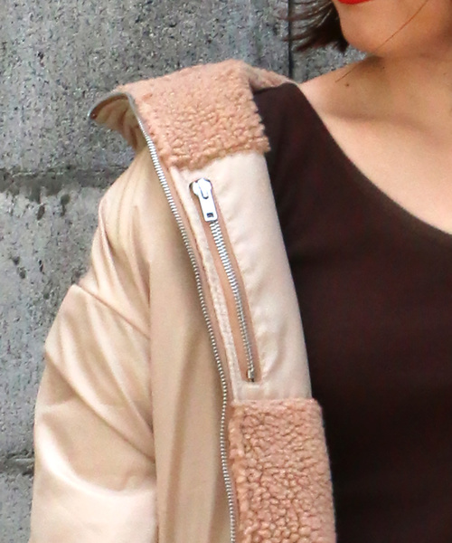 VENCEEXCHANGE(ヴァンスエクスチェンジ)の「【2019AW】リバーシブルボアブルゾン(ブルゾン・レディース・ブラック/オフホワイト/ピンク/その他/ライトブラウン/ベージュ/パープル・MEDIUM/LARGE)」の20枚目の写真