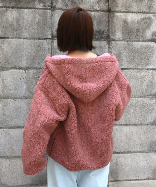 VENCEEXCHANGE(ヴァンスエクスチェンジ)の「【2019AW】リバーシブルボアブルゾン(ブルゾン・レディース・ブラック/オフホワイト/ピンク/その他/ライトブラウン/ベージュ/パープル・MEDIUM/LARGE)」の11枚目の写真