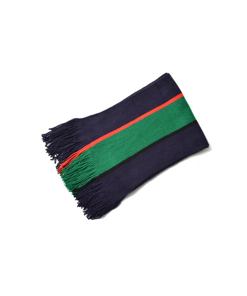 MinoriTY(マイノリティ)の「スクールマフラー ラッセル ライン(マフラー・メンズ・ホワイト/ブラック/ネイビー/グレー/グリーン・FREE)」の1枚目の写真