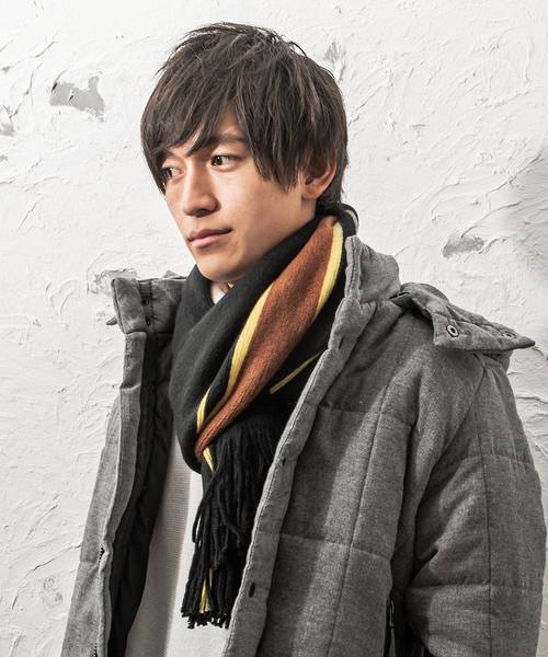 MinoriTY(マイノリティ)の「スクールマフラー ラッセル ライン(マフラー・メンズ・ホワイト/ブラック/ネイビー/グレー/グリーン・FREE)」の3枚目の写真