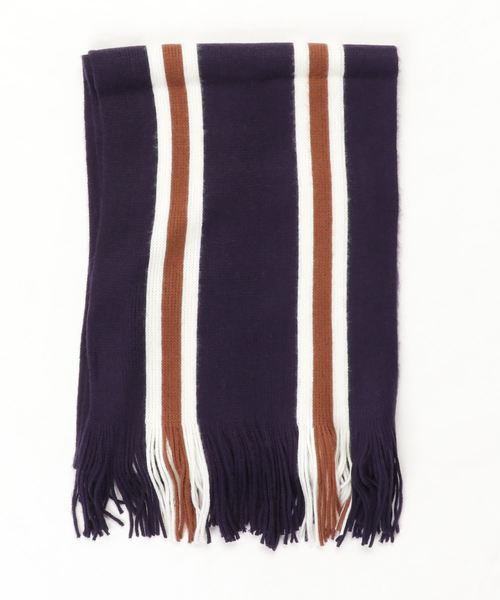 MinoriTY(マイノリティ)の「スクールマフラー ラッセル ライン(マフラー・メンズ・ホワイト/ブラック/ネイビー/グレー/グリーン・FREE)」の6枚目の写真