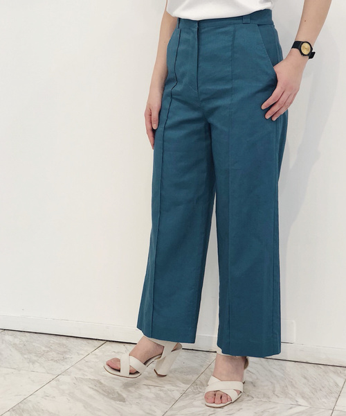 Banner Barrett（バナーバレット）の「COTTON LINEN PT /コットンリネンパンツ（その他パンツ・レディース・ブルー/アイボリー・38/36）」の2枚目の写真