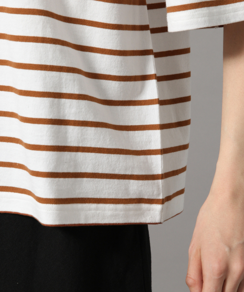 LOWRYS FARM（ローリーズファーム）の「ＵＳＡボーダーＳＳ　819792（Tシャツ/カットソー・レディース・ベージュ/ネイビー/ブラウン/レッド/グリーン/アイボリー・FREE）」の13枚目の写真