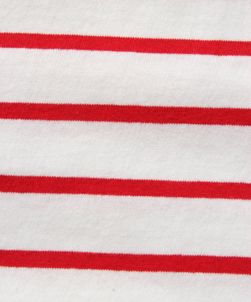 LOWRYS FARM（ローリーズファーム）の「ＵＳＡボーダーＳＳ　819792（Tシャツ/カットソー・レディース・ベージュ/ネイビー/ブラウン/レッド/グリーン/アイボリー・FREE）」の17枚目の写真