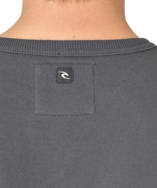 rip curl(リップカール)の「【RIP CURL リップカール】半袖ロゴスウェット / ユニセックス トレーナー / ワンマイルウェア / ルームウェア(スウェット・メンズ・チャコール/ベージュ/ナチュラル・MEDIUM/LARGE)」の7枚目の写真