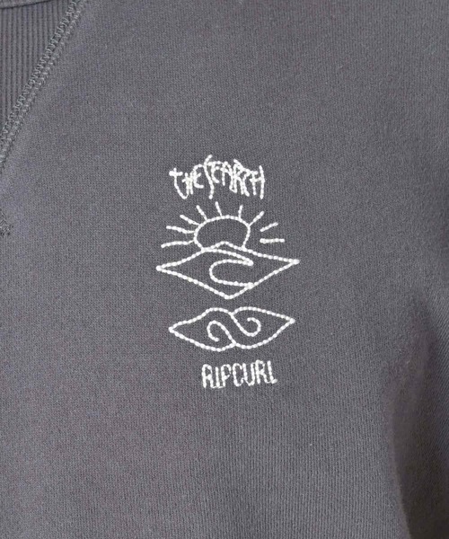 rip curl(リップカール)の「【RIP CURL リップカール】半袖ロゴスウェット / ユニセックス トレーナー / ワンマイルウェア / ルームウェア(スウェット・メンズ・チャコール/ベージュ/ナチュラル・MEDIUM/LARGE)」の8枚目の写真
