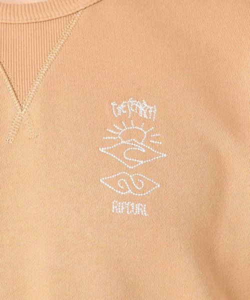 rip curl(リップカール)の「【RIP CURL リップカール】半袖ロゴスウェット / ユニセックス トレーナー / ワンマイルウェア / ルームウェア(スウェット・メンズ・チャコール/ベージュ/ナチュラル・MEDIUM/LARGE)」の13枚目の写真