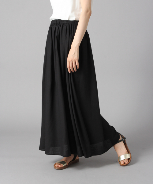 LOWRYS FARM（ローリーズファーム）の「フレンチリネンボイルスカート　844831（スカート・レディース・ブラック/ブラウン/イエロー/グレー・FREE）」の2枚目の写真