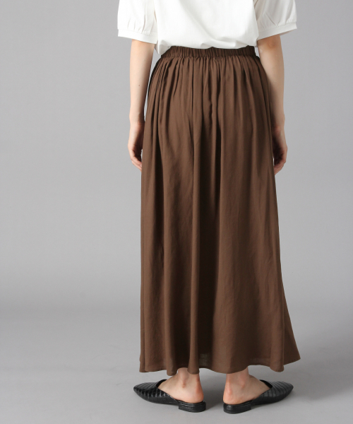 LOWRYS FARM（ローリーズファーム）の「フレンチリネンボイルスカート　844831（スカート・レディース・ブラック/ブラウン/イエロー/グレー・FREE）」の9枚目の写真