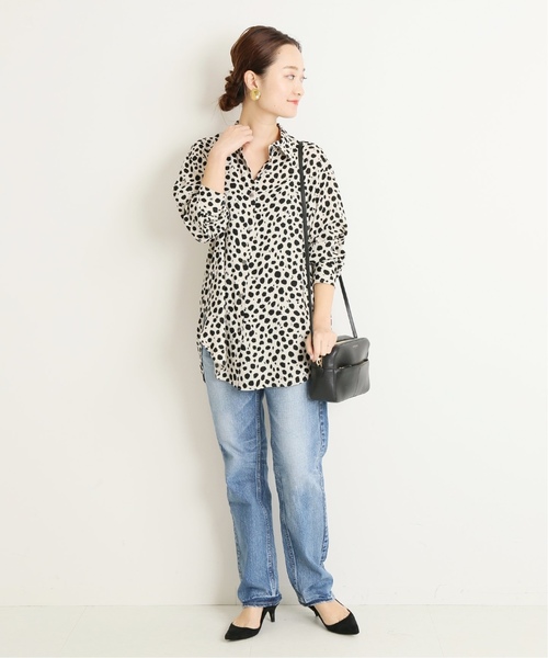 VERMEIL par iena(ヴェルメイユパーイエナ)の「レオパードプリントアムンゼンBIGシャツ◆(シャツ/ブラウス・レディース・ベージュ・FREE)」の10枚目の写真