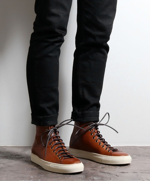 ITALY♪BUTTERO ブッテロ編み込レザーハイカットスニーカー26.5 ITALY♪BUTTERO ブッテロ編み込レザーハイカットスニーカー26.5