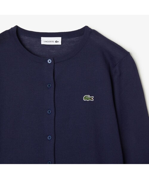 LACOSTE（ラコステ）の「3/4スリーブニットカーディガン（カーディガン/ボレロ・レディース・ホワイト/ネイビー/グリーン/ホワイト×ブルー/ブルー/イエロー・40/38/36/34）」の17枚目の写真