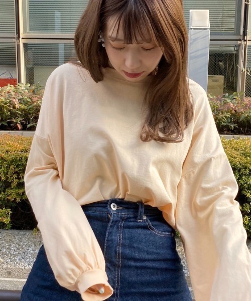 apres jour（アプレジュール）の「ミルクロンＴ【ZOZOTOWN限定アイテム】（Tシャツ/カットソー・レディース・ライトブルー/オレンジ/アイボリー/ミント/モカ/ラベンダー/ライトイエロー/ライトピンク・フリー）」の8枚目の写真