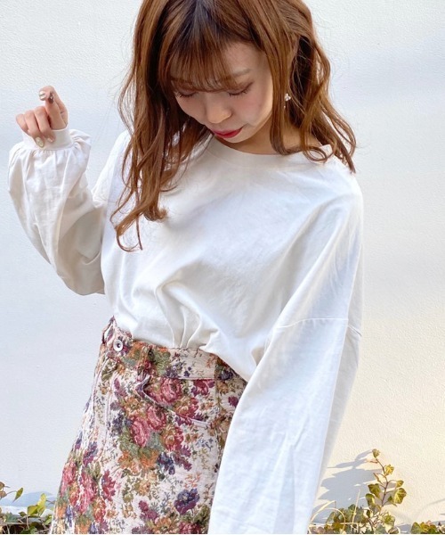 apres jour（アプレジュール）の「ミルクロンＴ【ZOZOTOWN限定アイテム】（Tシャツ/カットソー・レディース・ライトブルー/オレンジ/アイボリー/ミント/モカ/ラベンダー/ライトイエロー/ライトピンク・フリー）」の2枚目の写真