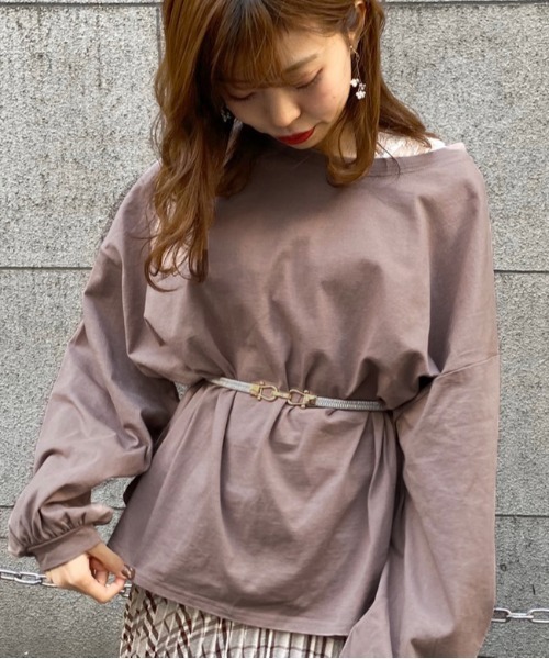 apres jour（アプレジュール）の「ミルクロンＴ【ZOZOTOWN限定アイテム】（Tシャツ/カットソー・レディース・ライトブルー/オレンジ/アイボリー/ミント/モカ/ラベンダー/ライトイエロー/ライトピンク・フリー）」の3枚目の写真