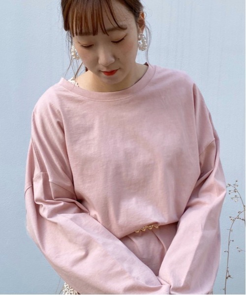 apres jour（アプレジュール）の「ミルクロンＴ【ZOZOTOWN限定アイテム】（Tシャツ/カットソー・レディース・ライトブルー/オレンジ/アイボリー/ミント/モカ/ラベンダー/ライトイエロー/ライトピンク・フリー）」の13枚目の写真