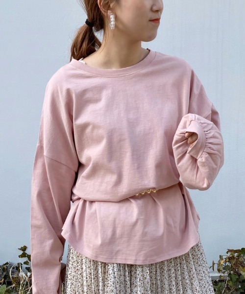 apres jour（アプレジュール）の「ミルクロンＴ【ZOZOTOWN限定アイテム】（Tシャツ/カットソー・レディース・ライトブルー/オレンジ/アイボリー/ミント/モカ/ラベンダー/ライトイエロー/ライトピンク・フリー）」の14枚目の写真