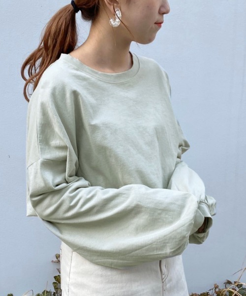 apres jour（アプレジュール）の「ミルクロンＴ【ZOZOTOWN限定アイテム】（Tシャツ/カットソー・レディース・ライトブルー/オレンジ/アイボリー/ミント/モカ/ラベンダー/ライトイエロー/ライトピンク・フリー）」の18枚目の写真