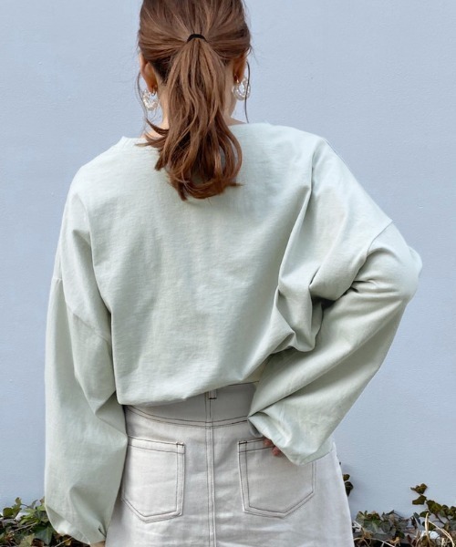 apres jour（アプレジュール）の「ミルクロンＴ【ZOZOTOWN限定アイテム】（Tシャツ/カットソー・レディース・ライトブルー/オレンジ/アイボリー/ミント/モカ/ラベンダー/ライトイエロー/ライトピンク・フリー）」の19枚目の写真