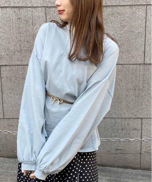 apres jour（アプレジュール）の「ミルクロンＴ【ZOZOTOWN限定アイテム】（Tシャツ/カットソー・レディース・ライトブルー/オレンジ/アイボリー/ミント/モカ/ラベンダー/ライトイエロー/ライトピンク・フリー）」の22枚目の写真