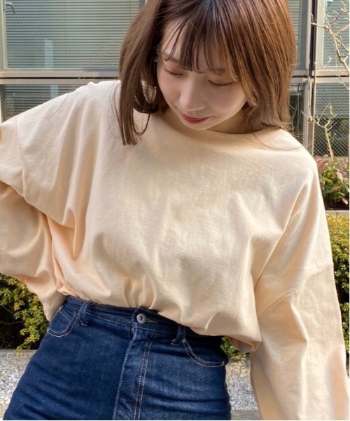 apres jour（アプレジュール）の「ミルクロンＴ【ZOZOTOWN限定アイテム】（Tシャツ/カットソー・レディース・ライトブルー/オレンジ/アイボリー/ミント/モカ/ラベンダー/ライトイエロー/ライトピンク・フリー）」の9枚目の写真