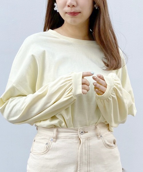 apres jour（アプレジュール）の「ミルクロンＴ【ZOZOTOWN限定アイテム】（Tシャツ/カットソー・レディース・ライトブルー/オレンジ/アイボリー/ミント/モカ/ラベンダー/ライトイエロー/ライトピンク・フリー）」の10枚目の写真