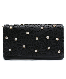 ROSE BUD | (LL ACCESSORIES)B1469A JEWEL/FLOWER CLUTCH BAG(クラッチバッグ)