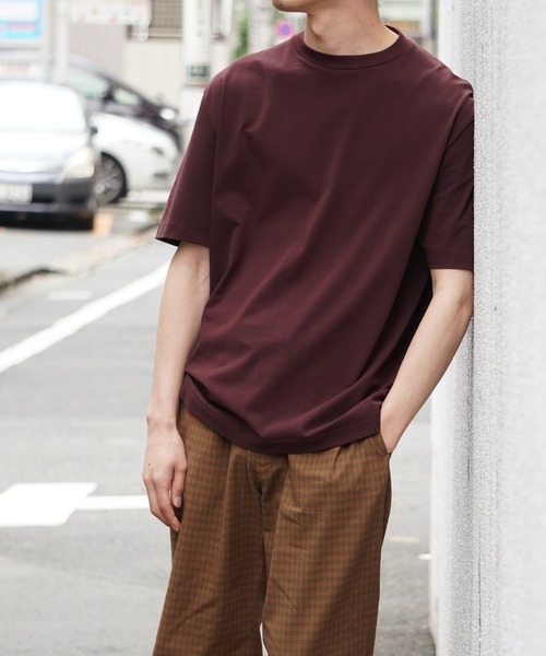 ADAM ET ROPE'(アダムエロペ)の「【30th】BRUSHED HIGH-TWIST COTTON T-SHIRT(Tシャツ/カットソー・メンズ・ホワイト/ブラック/ダークブラウン・M/L)」の1枚目の写真