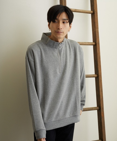 INNOCENT(イノセント)の「『ISLAND PEAK』パイル裏起毛ハーフZIPハイネック(スウェット・レディース・ブラック/マルチ/ベージュ/杢グレー・LARGE/X-LARGE/MEDIUM)」の3枚目の写真