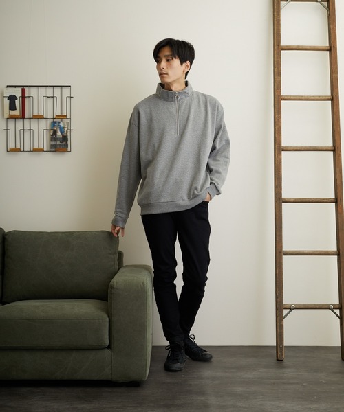 INNOCENT(イノセント)の「『ISLAND PEAK』パイル裏起毛ハーフZIPハイネック(スウェット・レディース・ブラック/マルチ/ベージュ/杢グレー・LARGE/X-LARGE/MEDIUM)」の11枚目の写真