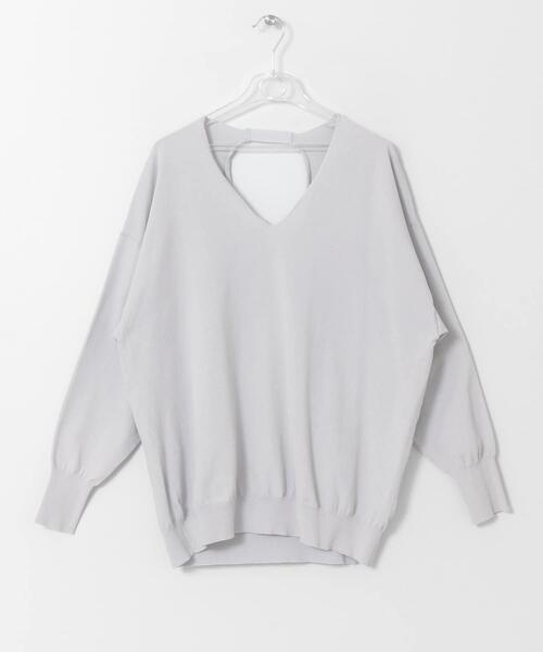 LAATO（ラート）の「BACK TAPE KNIT（ニット/セーター・レディース・ブラック/ベージュ/グレー・FREE）」の3枚目の写真