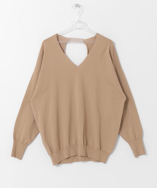 LAATO（ラート）の「BACK TAPE KNIT（ニット/セーター・レディース・ブラック/ベージュ/グレー・FREE）」の7枚目の写真