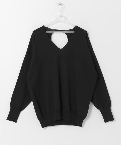 LAATO（ラート）の「BACK TAPE KNIT（ニット/セーター・レディース・ブラック/ベージュ/グレー・FREE）」の12枚目の写真