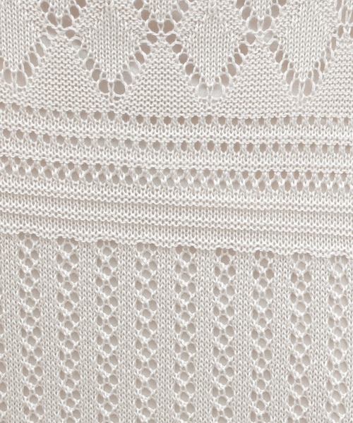 PairPair（ペアペア）の「透かし編みニットスカート（スカート・レディース・ブラック/アイボリー/モカ・FREE）」の6枚目の写真