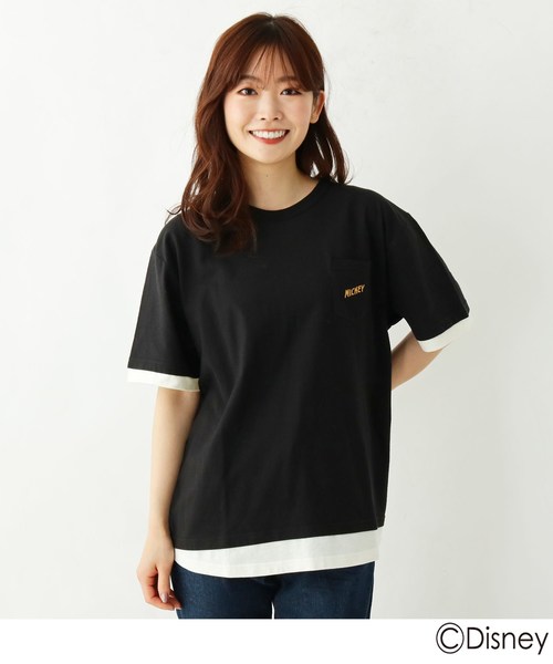 68 Off レイヤードtシャツ Tシャツ カットソー トップス レイヤードtシャツ 122 150 01 をセール価格で購入できます Shoo La Rue セール ミッキーマウス デザイン Disney ディズニー リンクコーデ ミッキーマウス デザイン Disney