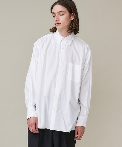 markaware(マーカウェア)の「【markaware/marka】COMFORT FIT SHIRT/A20C-09SH01C(シャツ/ブラウス・メンズ・ホワイト/サックスブルー・1/2)」の6枚目の写真