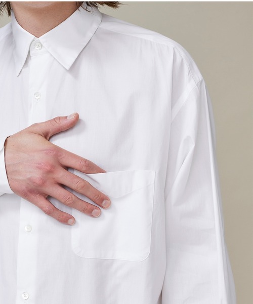 トップス MARKAWARE COMFORT FIT SHIRTS 1 white トップス MARKAWARE COMFORT FIT SHIRTS 1 white MARKAWARE (マーカ