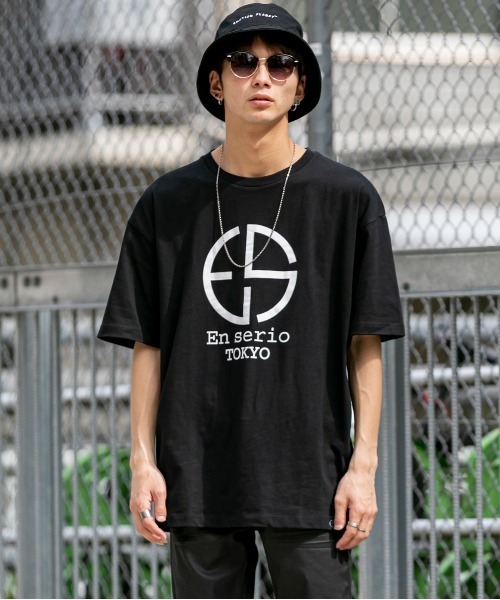 ADMIX/ATELIER SAB MEN(アドミックスアトリエサブメン)の「EnserioTOKYO 吸水速乾 オーバーサイズ ロゴプリント ビッグ Tシャツ(Tシャツ/カットソー・メンズ・ホワイト/ブラック/ベージュ/ピンク・48/50)」の17枚目の写真